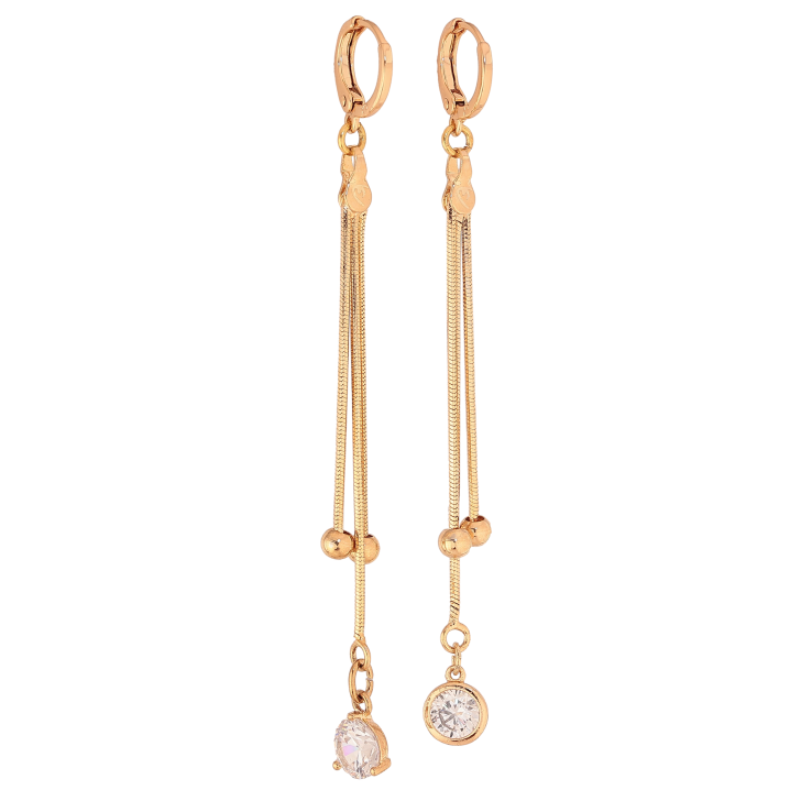 Сережки Xuping колір Позолота 18К підвіски на колечках "Кристальні підвіски" різна оправа у кристалів фото №3 Сережки Xuping колір Позолота 18К підвіски на колечках "Кристальні підвіски" різна оправа у кристалів фото №3