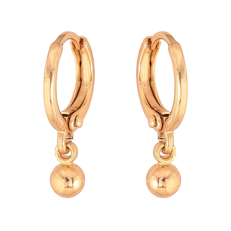 Серьги Xuping цвет Позолота 18К подвески на колечках "Шарики" ø 4мм фото №1 Серьги Xuping цвет Позолота 18К подвески на колечках "Шарики" ø 4мм фото №1