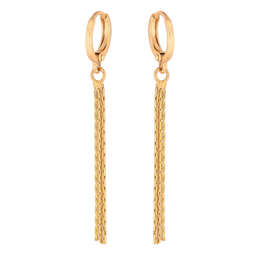 Сережки Xuping колір Позолота 18К підвіски на колечках "Ланцюжки" фото №1 Сережки Xuping колір Позолота 18К підвіски на колечках "Ланцюжки" фото №1