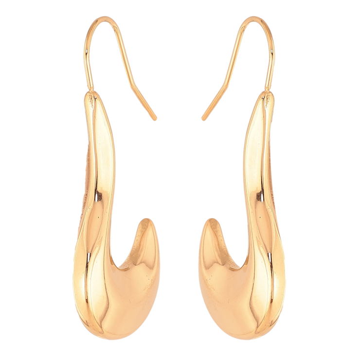 Сережки Xuping колір Позолота 18К французький замок "Декоративні" фото №6 Сережки Xuping колір Позолота 18К французький замок "Декоративні" фото №6