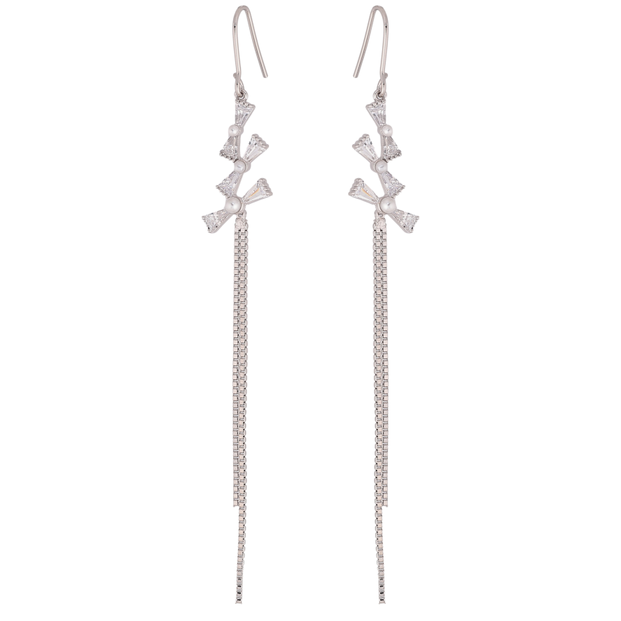 Сережки Xuping колір Родій французький замок "Декоративні підвіски з кристалами" фото №1