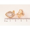 Сережки Xuping колір позолота 18K італійський замок інкрустація кристалами фото №2