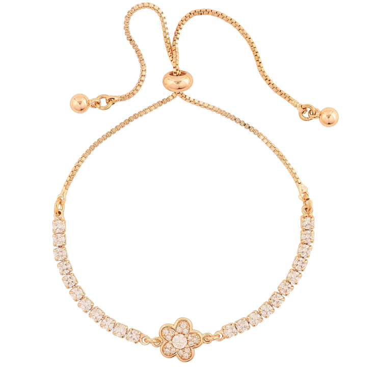 Браслет Xuping M&L колір 18K "Доріжка кристалів з квіточкою" на бігунку 8-23см х 1-9мм фото №13 Браслет Xuping M&L колір 18K "Доріжка кристалів з квіточкою" на бігунку 8-23см х 1-9мм фото №13