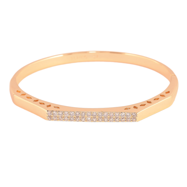 Браслет Xuping M&L колір 18К "Інкрустація кристалами" ø 5.7см фото №7