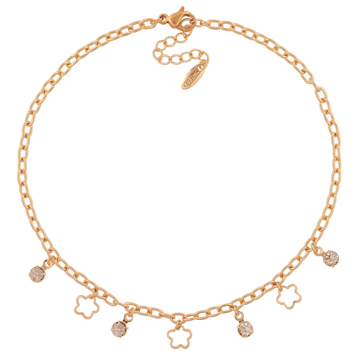 Браслет Xuping M&L колір 18К на ногу "Ланцюжок з підвісками" довжина з дод. ланцюжком 23-27см х 3мм фото №8 Браслет Xuping M&L колір 18К на ногу "Ланцюжок з підвісками" довжина з дод. ланцюжком 23-27см х 3мм фото №8