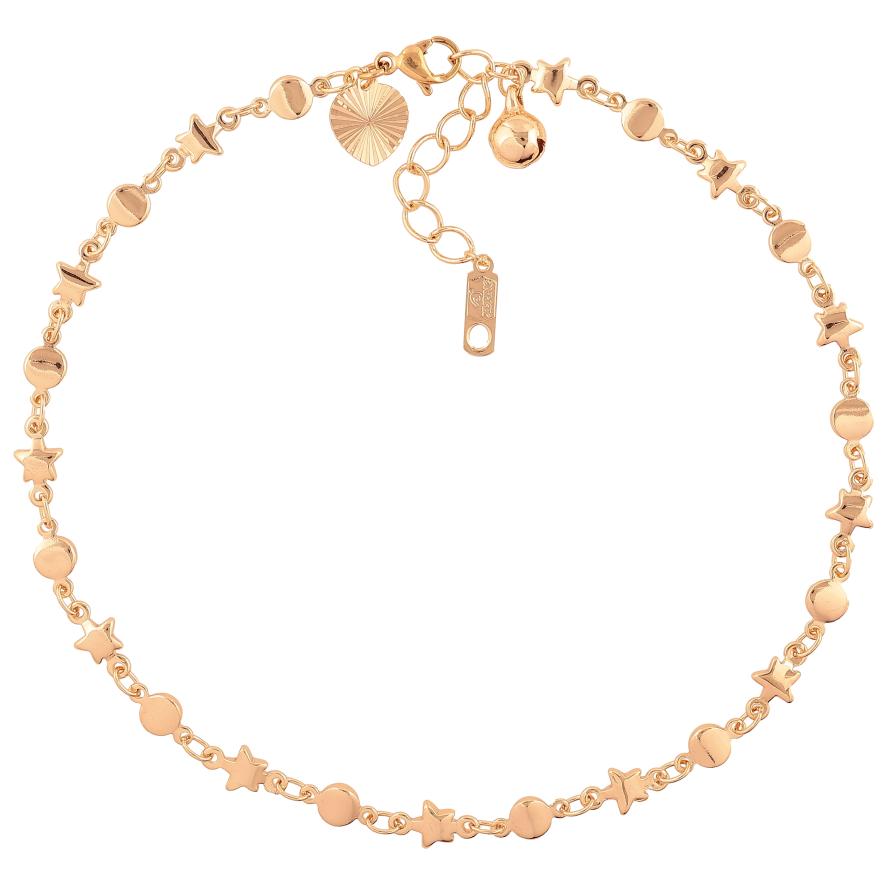 Браслет Xuping M&L колір 18К на ногу "Декоративний ланцюжок" довжина з дод. ланцюжком 28-31см х 5мм фото №1