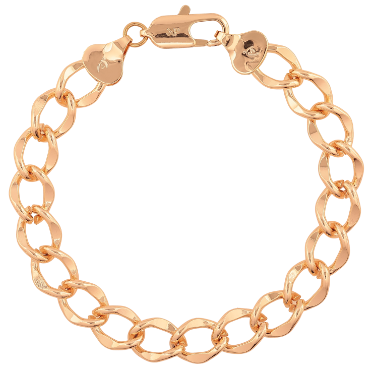 Браслет Xuping M&L колір 18К "Ланцюжок Панцирний" довжина 23см х 11мм фото №7