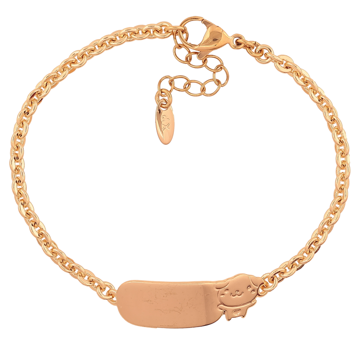 Браслет Xuping M&L колір 18К "Ланцюжок зі вставкою для гравіювання" довжина з дод. ланцюжком 16.5-19.5см х 3.5-10мм фото №13