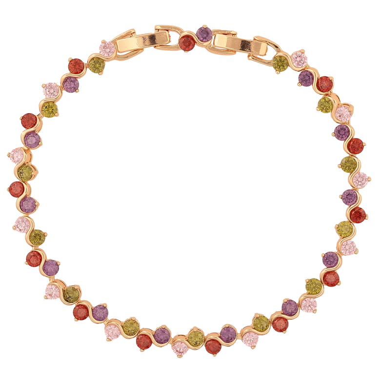 Браслет Xuping M&L цвет 18К "Дорожка разноцветных кристаллов" длинна с доп. замком 18,19.5см х 5мм фото №18 Браслет Xuping M&L цвет 18К "Дорожка разноцветных кристаллов" длинна с доп. замком 18,19.5см х 5мм фото №18