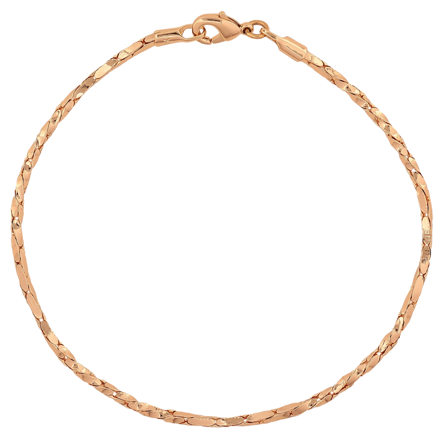 Браслет Xuping M&L колір 18К "Ланцюжок Фантазійний" довжина 20.5см х 2мм фото №1