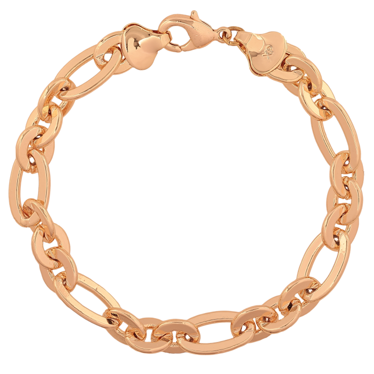 Браслет Xuping M&L колір 18К "Ланцюжок Фантазійний" довжина 21см х 8-9мм фото №2