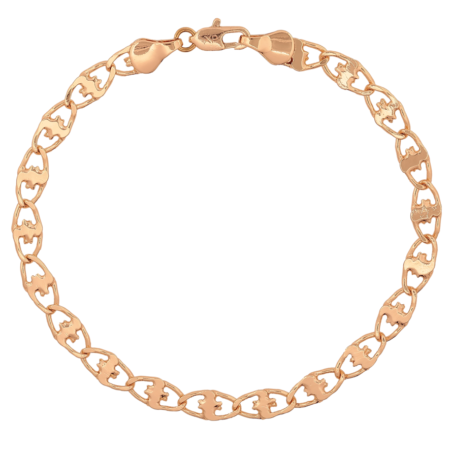 Браслет Xuping M&L колір 18К "Ланцюжок Фантазійний" довжина 20см х 5мм фото №1