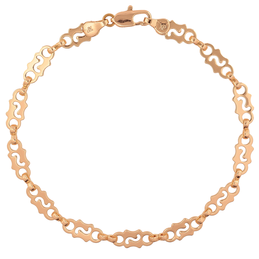 Браслет Xuping M&L колір 18К "Ланцюжок Декоративний візерунок" довжина 21см х 6мм фото №1