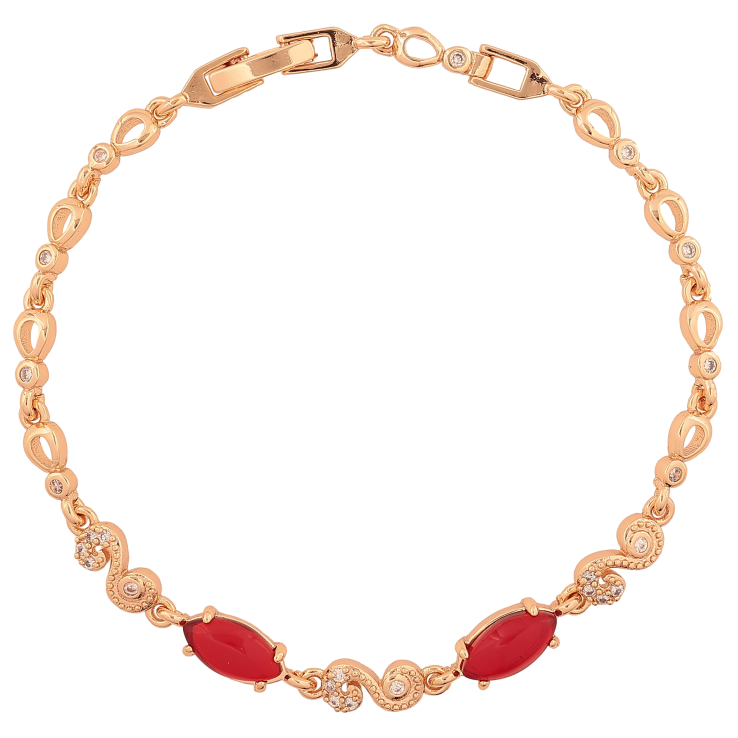 Браслет Xuping M&L колір 18К "Декоративний візерунок з червоними кристалами" довжина 19.5см х 3-5мм фото №24 Браслет Xuping M&L колір 18К "Декоративний візерунок з червоними кристалами" довжина 19.5см х 3-5мм фото №24