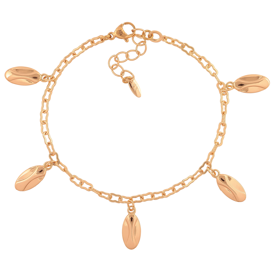 Браслет Xuping M&L колір 18К "Ланцюжок з підвісками" довжина з дод. ланцюжком 19-22см х 3мм фото №1