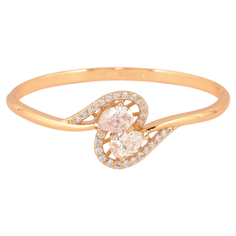 Браслет Xuping колір Позолота 18K "Декоративна вставка з кристалами" ø 6см фото №1