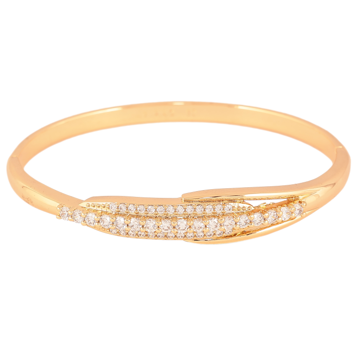 Браслет Xuping Позолота 18K Декоративний орнамент із доріжками цирконію ø 5,7см фото №17