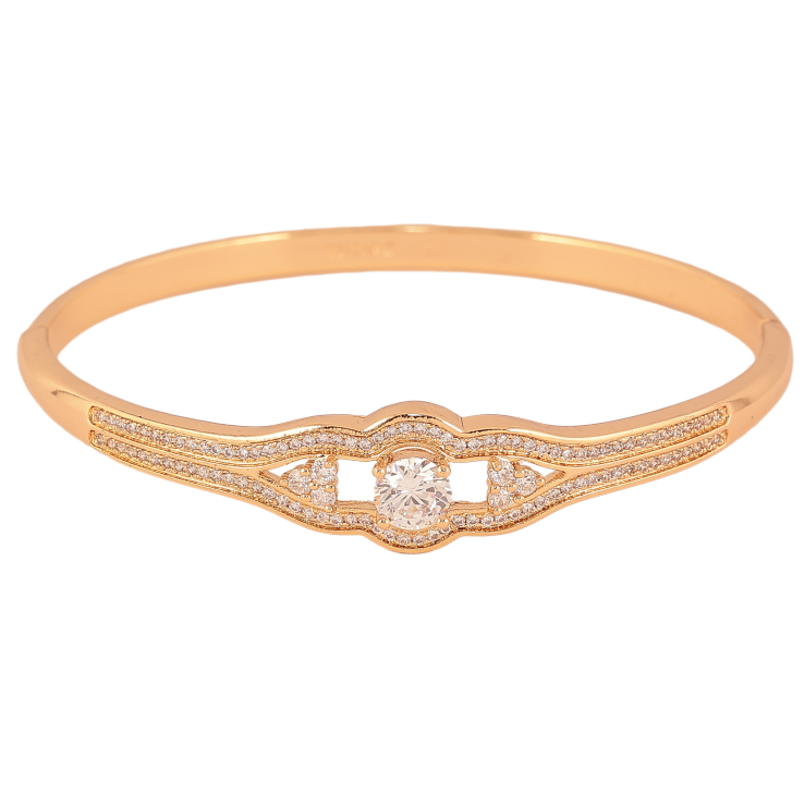 Браслет Xuping колір Позолота 18K "Візерунок з кристалами" ø 6см фото №11