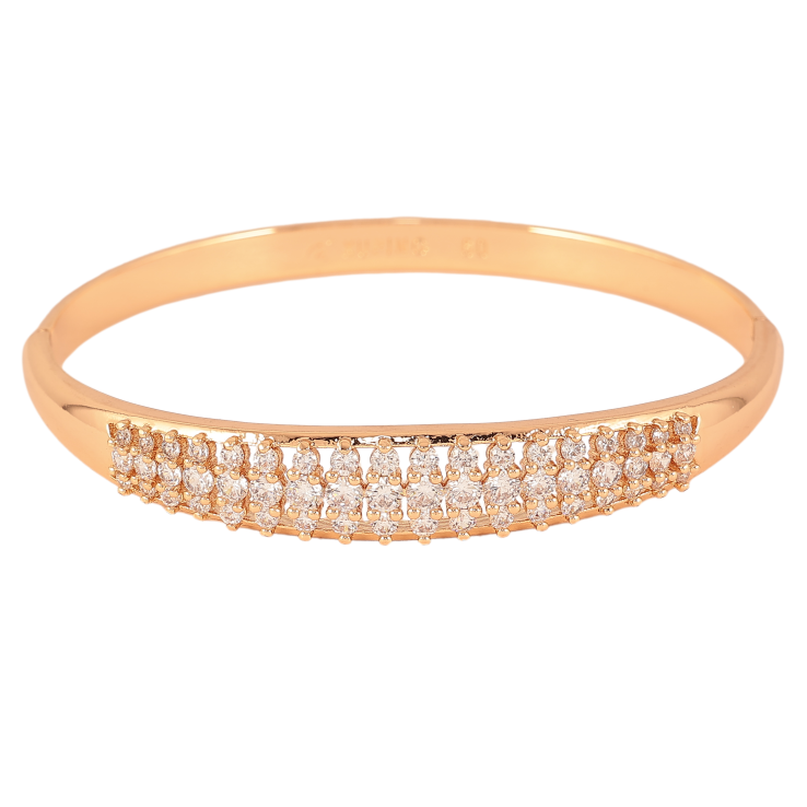 Браслет Xuping Позолота 18K "Інкрустація кристалами" ø 6см фото №2