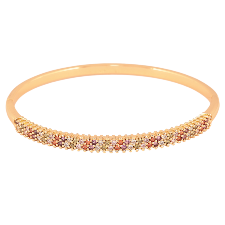 Браслет Xuping колір Позолота 18K "Інкрустація кольоровими кристалами" ø 5,7см фото №1