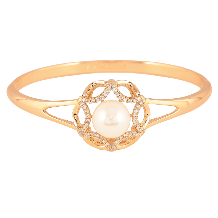 Браслет Xuping колір Позолота 18K "Орнамент із перлиною" ø 5,8см фото №18