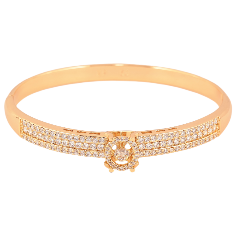 Браслет Xuping цвет Позолота 18K "Инкрустация кристаллами" ø 6см фото №1