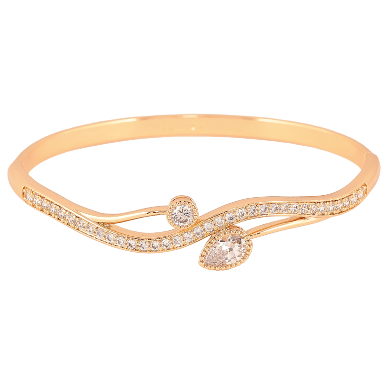 Браслет Xuping цвет Позолота 18K "Узор с кристаллами" ø 6см фото №18