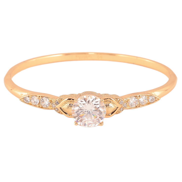 Браслет Xuping колір Позолота 18K "Вишуканий орнамент із кристалами" ø 6см фото №4