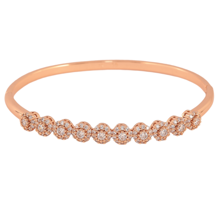 Браслет Xuping колір Позолота РО "Доріжка кіл з кристалами" ø 6см фото №18