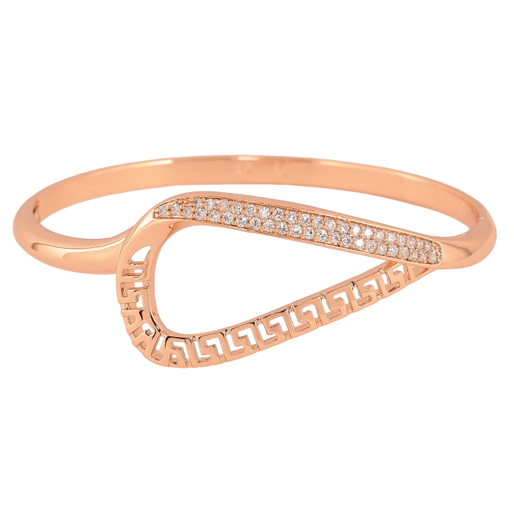 Браслет Xuping колір Позолота РО "Візерунок петелька з кристалами і різьбленим орнаментом" ø 5,8см фото №15