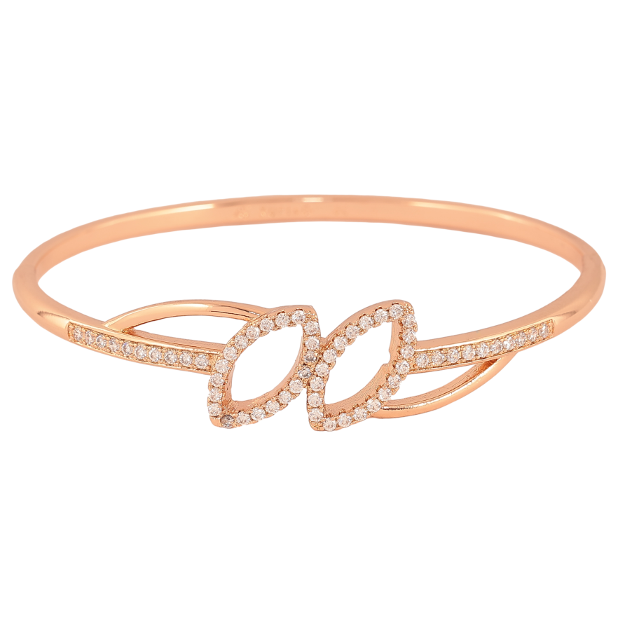 Браслет Xuping колір Позолота РВ "Візерунок з кристалами" ø 6см фото №1 Браслет Xuping колір Позолота РВ "Візерунок з кристалами" ø 6см фото №1