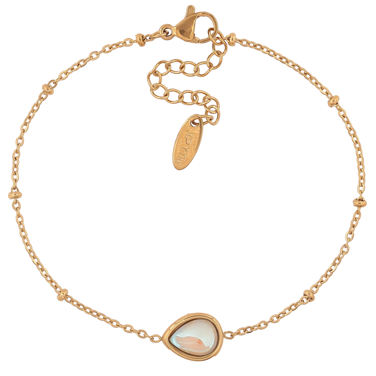 Браслет Xuping ТТМ Stainless Steel колір 14К "Ланцюжок з кристальною крапелькою" довжина з дод. ланцюжком 18-21см х 1-8мм фото №20 Браслет Xuping ТТМ Stainless Steel колір 14К "Ланцюжок з кристальною крапелькою" довжина з дод. ланцюжком 18-21см х 1-8мм фото №20