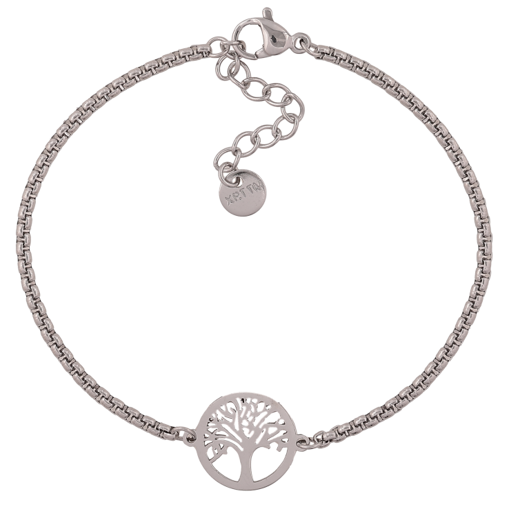 Браслет Xuping ТТМ Stainless Steel колір Родій "Дерево життя" довжина з дод. ланцюжком 17.5-20.5см х 2-13мм фото №25 Браслет Xuping ТТМ Stainless Steel колір Родій "Дерево життя" довжина з дод. ланцюжком 17.5-20.5см х 2-13мм фото №25