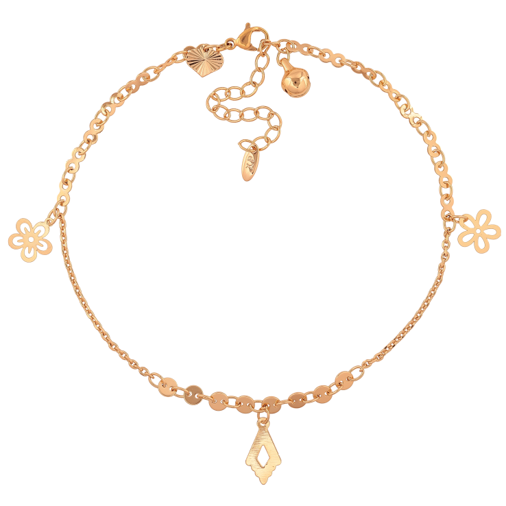 Браслет Xuping колір Позолота 18K на ногу "Ланцюжок з підвісками" розмір з доп.ланцюжком 24-29см х 1.5-4мм фото №8 Браслет Xuping колір Позолота 18K на ногу "Ланцюжок з підвісками" розмір з доп.ланцюжком 24-29см х 1.5-4мм фото №8