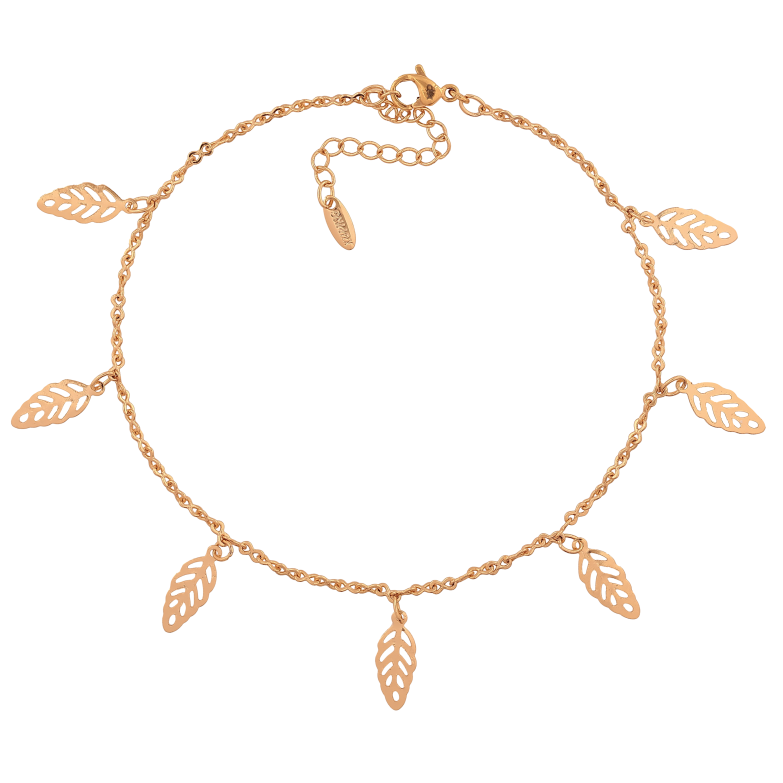 Браслет Xuping колір Позолота 18K на ногу "Ланцюжок з підвісками" розмір з доп.ланцюжком 22-27см х 2мм фото №1