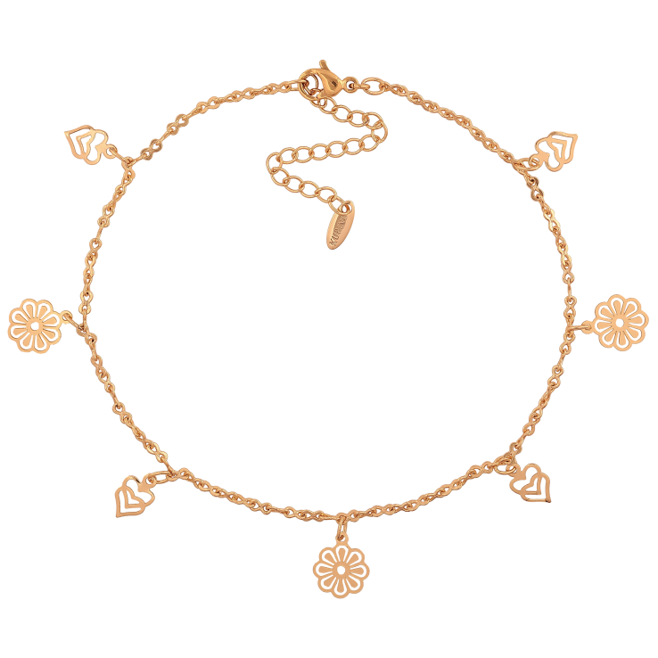 Браслет Xuping колір Позолота 18K на ногу "Ланцюжок з підвісками" розмір з доп.ланцюжком 23-28см х 2мм фото №16 Браслет Xuping колір Позолота 18K на ногу "Ланцюжок з підвісками" розмір з доп.ланцюжком 23-28см х 2мм фото №16