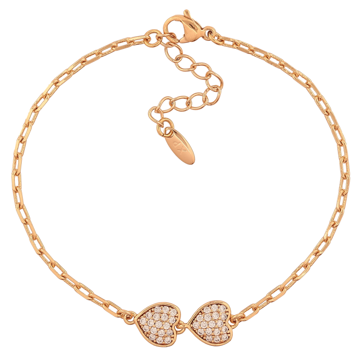 Браслет Xuping колір Позолота 18K "Ланцюжок з сердечками" розмір з дод. ланцюжком 17-20.5см х 2-8мм фото №24