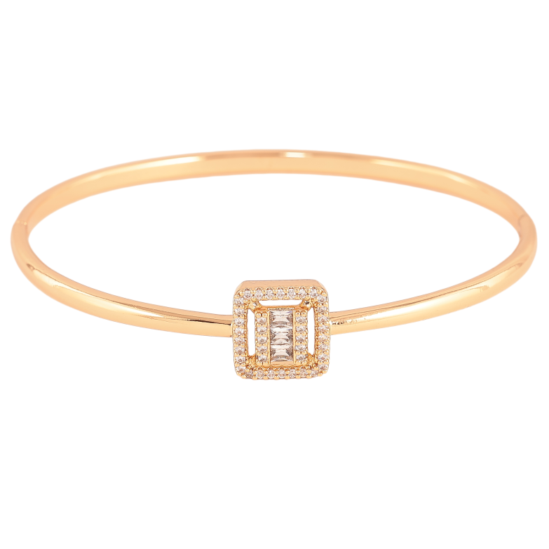 Браслет Xuping колір Позолота 18K "Декоративний візерунок із кристалами" ø 6см фото №1