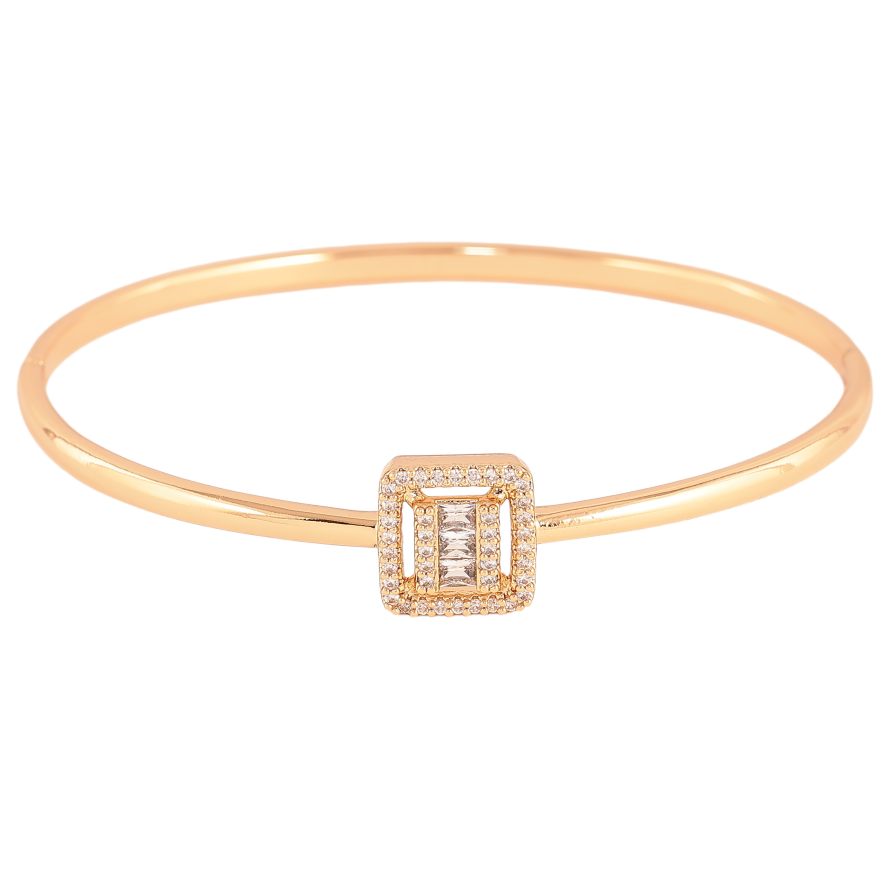 Браслет Xuping цвет Позолота 18K "Декоративный узор с кристаллами" ø 6см фото №1