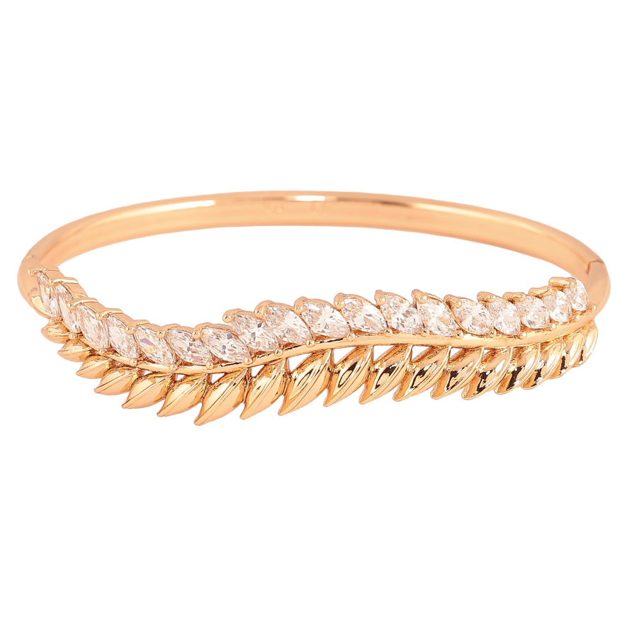 Браслет Xuping колір Позолота 18K "Гілочка з кристалами" ø 6см фото №1