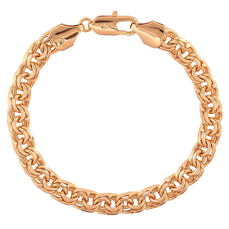 Браслет Xuping колір Позолота 18K "Ланцюжок Бісмарк" розмір 20см х 7мм фото №3