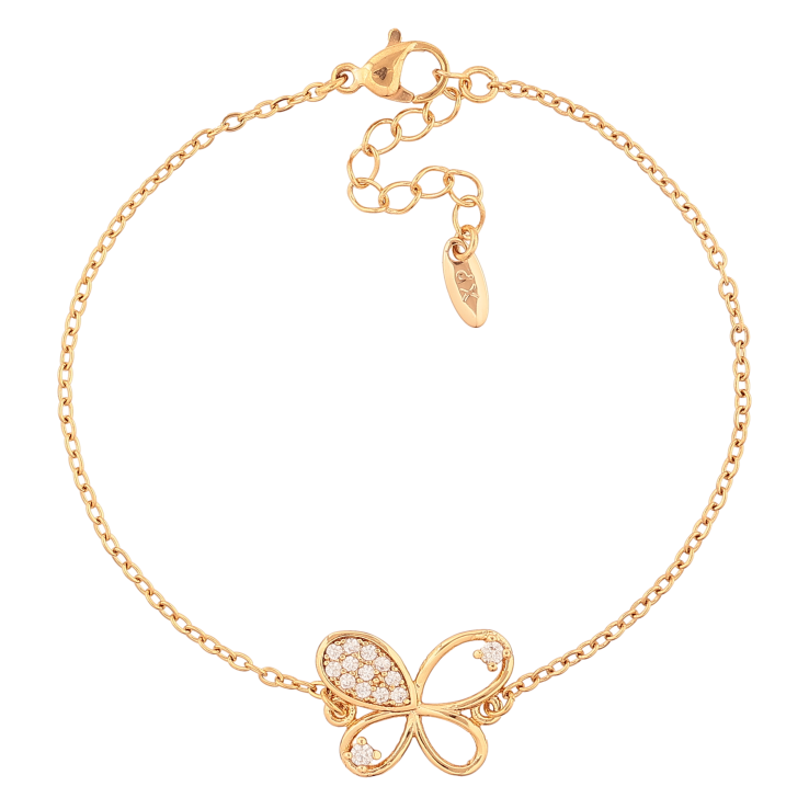 Браслет Xuping колір Позолота 18K "Ланцюжок з вставкою метелик" розмір з дод. ланцюжком 18-21см х 1.5-13мм фото №20