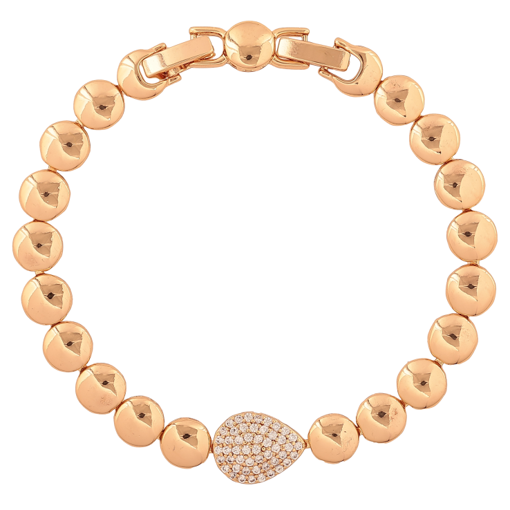 Браслет Xuping колір Позолота 18К "Візерунок з кристалами" розмір з дод. замком 17,19см х 7-10мм фото №6