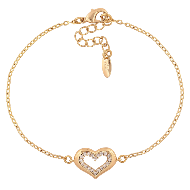 Браслет Xuping колір Позолота 14K "Ланцюжок з вставкою серце" розмір з доп. ланцюжком 17.5-20.5см х 1.5-11мм фото №23 Браслет Xuping колір Позолота 14K "Ланцюжок з вставкою серце" розмір з доп. ланцюжком 17.5-20.5см х 1.5-11мм фото №23