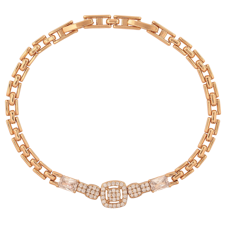 Браслет Xuping колір Позолота 18K "Візерунок з кристалами" розмір з дод. замком 18,20см х 4-9мм фото №17