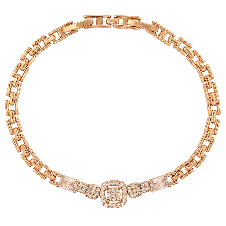 Браслет Xuping колір Позолота 18K "Візерунок з кристалами" розмір з дод. замком 18,20см х 4-9мм фото №1