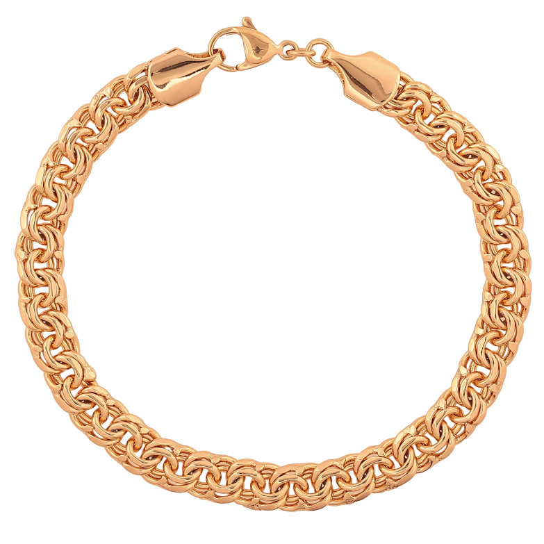 Браслет Xuping цвет Позолота 18K "Цепочка Бисмарк" размер 19.5см х 6мм фото №1