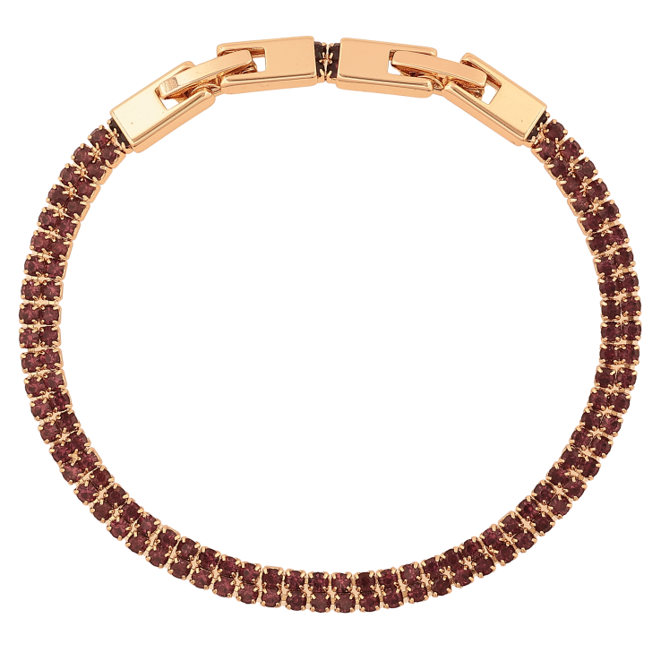 Браслет Xuping колір Позолота 18К "Доріжки фіолетових кристалів" розмір з дод. замком 17,19см х 4мм фото №24