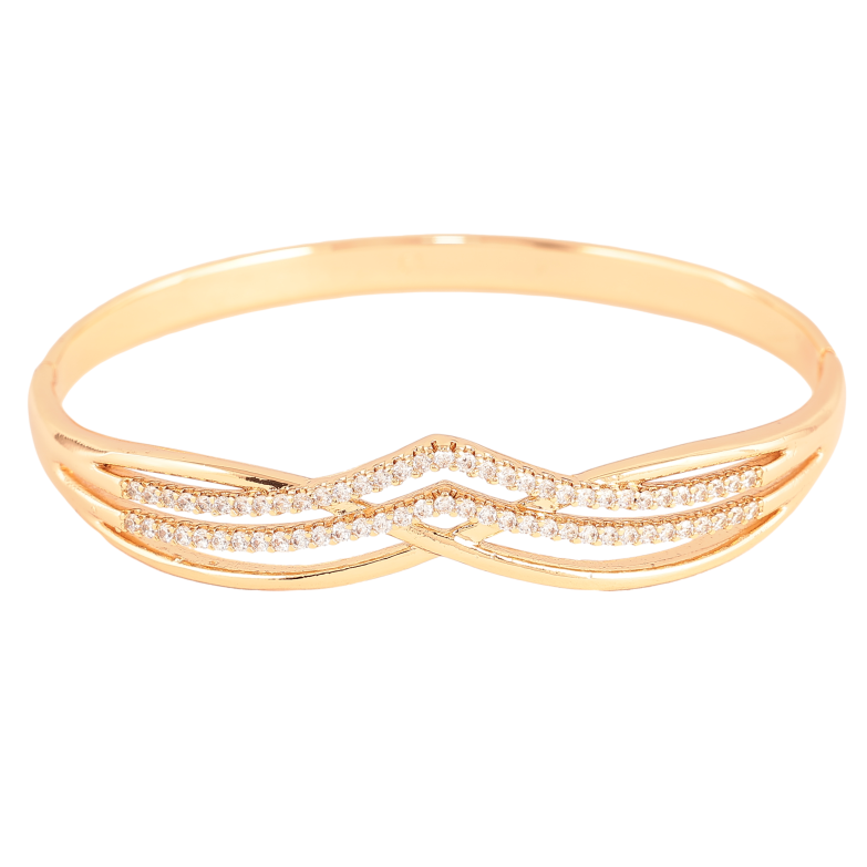 Браслет Xuping цвет Позолота 18K "Инкрустация кристаллами" ø 6см фото №1