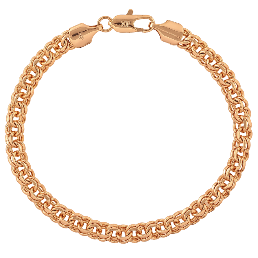 Браслет Xuping колір Позолота 18K "Ланцюжок Бісмарк" розмір 21см х 6мм фото №1 Браслет Xuping колір Позолота 18K "Ланцюжок Бісмарк" розмір 21см х 6мм фото №1